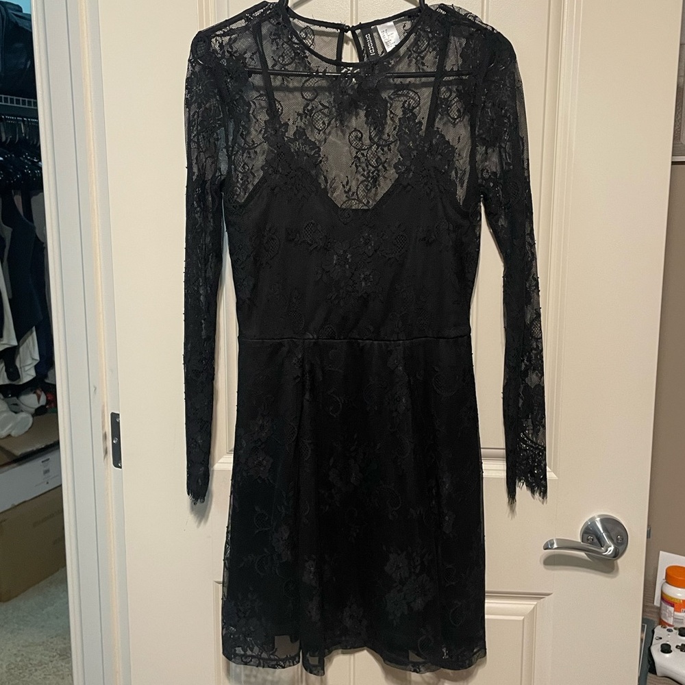 Black lace dress